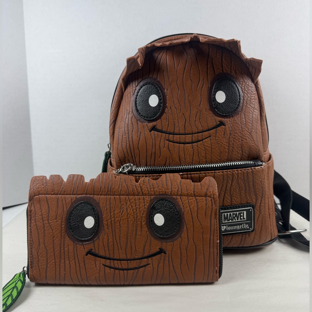 Loungefly Marvel Guardians of the Galaxy Groot Tree OG Heart Logo Set